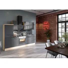 OPTIFIT Küchenzeile Optikoncept Jonte 270 cm Anthrazit