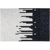 Teppich Kuhfell schwarz/beige 160 x 230 cm Patchwork BOLU