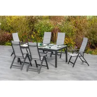 Merxx Gartenmöbel-Set Florenz 7-teilig Semi Ausziehtisch