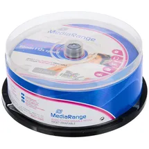 MediaRange 25 x CD-R 700MB|80min 12-fache Schreibgeschwindigkeit, vollflächig bedruckbar (Tintenstrahldrucker), 25er Cakebox