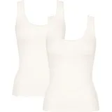 SLOGGI 2P GO Tank Top Weiß Baumwolle Medium Damen