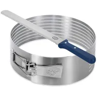 Dr. Oetker Tortenboden-Schneidhilfe Ø26-28 Set, inklusive Konditor-/Glasurmesser, zum leichten