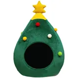 Katzenhaus Weihnachtsbaum | Baumwolle Katzenhöhle | Weihnachtsbaum für Haustiere Katze Bett Haus Innen Hund Haus Tragbar Zelt für Haustiere Katze Höhle Nest