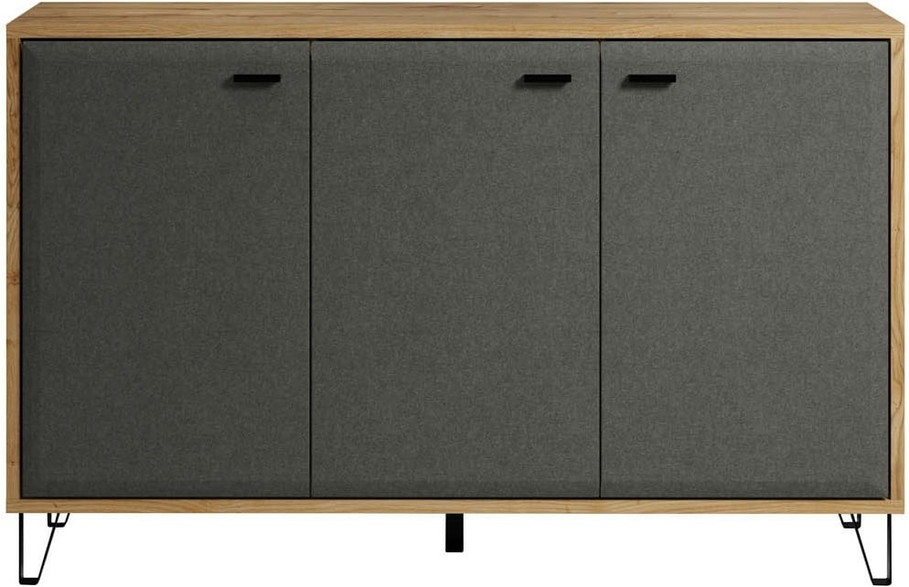 Preisvergleich Produktbild Blanshe Sideboard 3 Türen, grau.