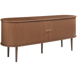 [en.casa] Sideboard Mapia 166 x 70 x 40 cm Walnussoptik / Braun