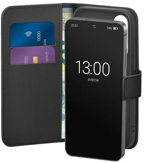 Eco-Leather Case Protective Case for Samsung Galaxy S26 Plus with Wallet - Black