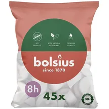 Bolsius Teelichte 45 St. weiß