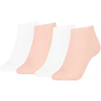 Tommy Hilfiger Damen Sneaker Socken Füßlinge Kurzsocken 343024001 4 Paar, Farbe:Mehrfarbig, Menge:4 Paar (2x 2er Pack), Größe:39-42, Artikel:-037 peach - 39-42