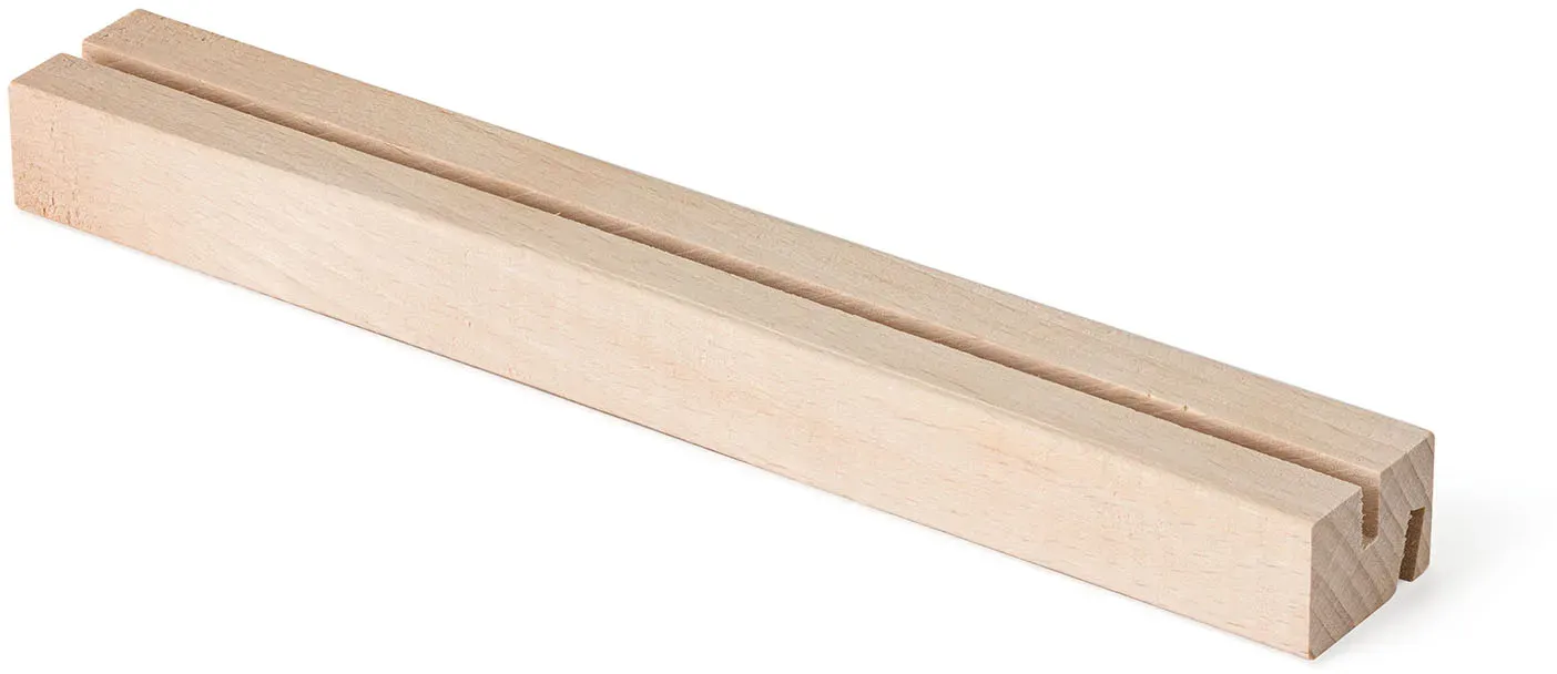 Metrie | Dablin-21BA3 Holz-Kartenhalter, 2 Nut, Reinbuche | 21 cm