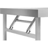 Royal Catering Klappbarer Arbeitstisch - Edelstahl - 120 x 60 cm