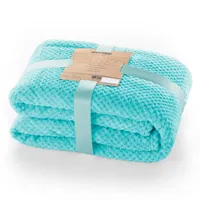 DecoKing Kuscheldecke 70x150 cm türkis Decke Microfaser Wohndecke Tagesdecke