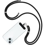 COCASES Handykette Universal zum Umhängen- Handyband aus Nylon kompatibel mit jeden Smartphones, Handy Kette Umhängenband mit Kordel(Schwarz)