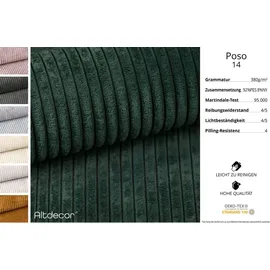 altdecor Ecksofa mit Schlaffunktion und Bettkasten Corner Sofa Eckcouch Couch U-Form universal, links/rechts angeordnet Schlafcouch Ausziehbar Wohn... - dunkelgrün