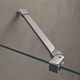 doporro Ravenna66UK Duschkabine U-Form mit Drehtür 80 x 120 cm silber Klarglas