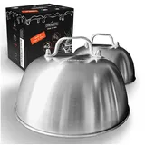 dreiberg Burgerpresse 2er Set Edelstahl silber