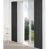 Wirth Schiebegardine WIRTH "Dim out" Gr. 4, schwarz, B:60cm H:245cm, Polyester, Gardinen, inkl. Beschwerungsstange