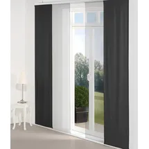 Wirth Schiebegardine WIRTH "Dim out" Gr. 4, schwarz, B:60cm H:245cm, Polyester, Gardinen, inkl. Beschwerungsstange