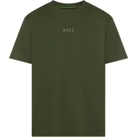 Boss Green T-Shirt mit Label-Print und Rundhalsausschnitt Dunkelgruen, XXL