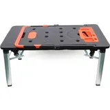 Mobil Werkbank Klappbar Werktisch 7 in 1 Multifunktions Arbeitstisch Rollbrett Handkarren Sägebock Tischbeine Höhenverstellbar Arbeitsbühne