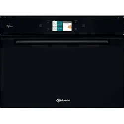Bauknecht Einbau-Kombi-Dampfgarer, Schwarzes Glas (Grau dunkel) ECSK11 F845, schnelles Abtauen