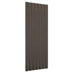 vidaXL Dachpaneele 12 Stk. Pulverbeschichteter Stahl Braun 100x36 cm