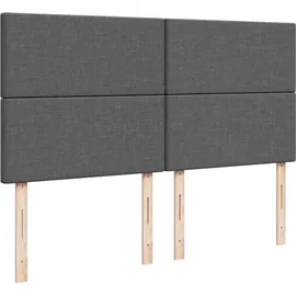 vidaXL Boxspringbett 180 x 200 cm Dunkelgrau