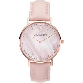 Paul Valentine Damen Armbanduhr ROSE GOLD PINK SEASHELL PINK 36 MM PV36613