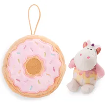 NICI Kuscheltier Theodor & Friends GREEN 61915, Einhorn Sweety Rainbow in Donut mit Loop, ab 3 Jahre, 10 cm