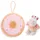 NICI Kuscheltier Theodor & Friends GREEN 61915, Einhorn Sweety Rainbow in Donut mit Loop, ab 3 Jahre, 10 cm