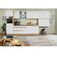 Respekta Premium Küchenzeile Lorena  (Breite: 380 cm, Weiß, Mit Elektrogeräten, Matt)