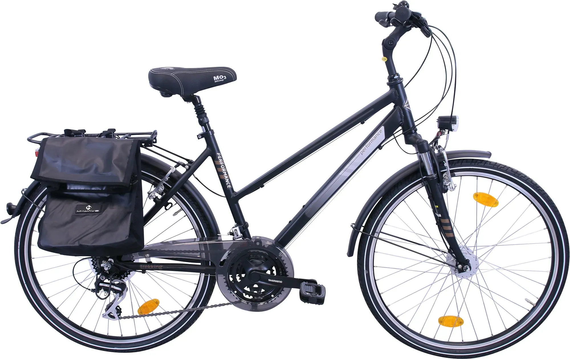 Trekkingrad PERFORMANCE Fahrräder Gr. 45 cm, 26 Zoll (66,04 cm), schwarz für Damen, Kettenschaltung