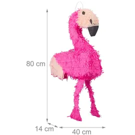 Relaxdays Piñata Flamingo 80 cm x 40 cm rosa/pink