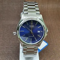 Casio MTP-1183A-2A Enticer Serie Analog Blaues Zifferblatt Edelstahl Herrenuhr