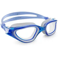 AqtivAqua Photokromatische Schwimmbrille Herren Damen Schwimmbrillen Erwachsene Kinder DX-H (Transparent Blau, Fotochromatische)
