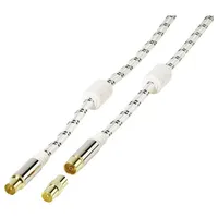 Vivanco Antennenkabel 120 dB, vergoldet mit hochwertiger Nylonummantelung, -