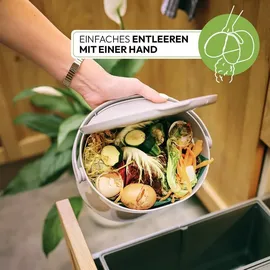 Skaza Exceeding Expectations Behälter für Küchenabfälle, formschöner Komposteimer, olive