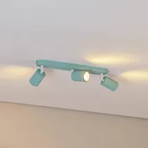 TK Lighting Deckenstrahler Livia, mintgrün, 52 cm, 3-flg., Metall, GU10 Livia TK Lighting, dimmbar, grün, für Kinderzimmer, Metall, Strahler - 52 cm - 17.5 cm - 14 cm