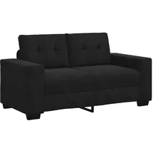 vidaXL Zweisitzer-Sofa Schwarz 120 cm Samt