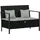vidaXL Gartenbank 59 x 83 x 110 cm Schwarz