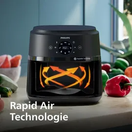 Philips 2000 Series Airfryer NA230/00 schwarz mit Sichtfenster