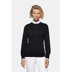 HAKRO Damen Pullover 146 Merino-Wolle - schwarz - L