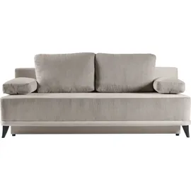 werk2 Schlafsofa WERK2 "Rosso Breite 204, Liegefläche 140/200cm. aktueller Cord Materialmix", beige, B:200cm H:93cm T:95cm, 100% Polyester;90% Polyester, 10% Nylon, Sofas, Schlafsofa, 2-Sitzer Sofa und Schlafcouch mit Federkern & Bettkasten