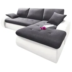 TRENDMANUFAKTUR Ecksofa »Indie, L-Form«, wahlweise XL oder XXL TRENDMANUFAKTUR weiß/anthrazit