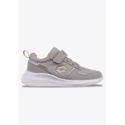 Sneaker LOTTO, Gr. 27, grau (grau, dunkelrose), Mesh, Synthetik, sportlich, Schuhe