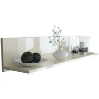 Vladon Wandregal Skadu 97,5 x 18,5 x 18,5 cm Creme Hochglanz