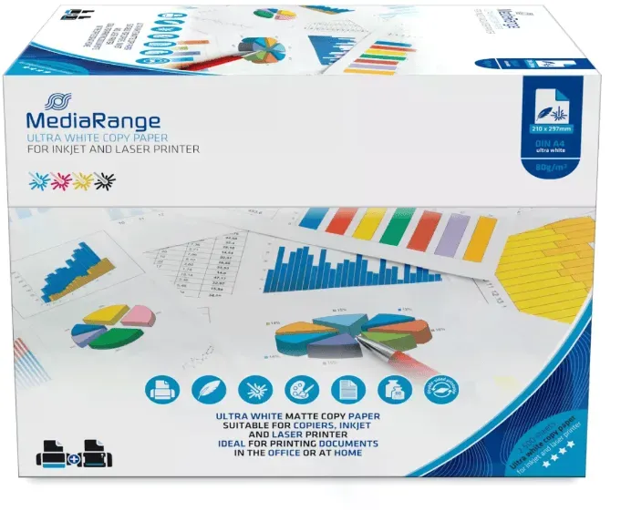 MediaRange Kopierpapier, A4, 80g, weiß, Karton à 2.500 Blatt