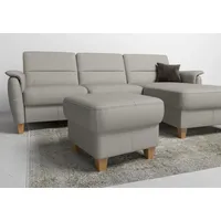 Home Affaire Polsterhocker Palmera Luxus-Microfaser 58 x 48 x 58 cm Grau