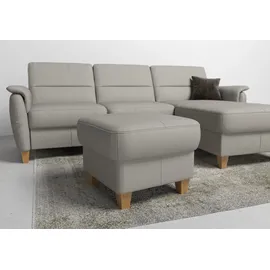 Home Affaire Polsterhocker Palmera Luxus-Microfaser 58 x 48 x 58 cm Grau