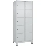 C+P Classic PLUS Garderobenschrank 195,0 x 80,0 x 50,0 Lichtgrau