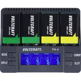 VOLTCRAFT 9V-Block-Ladegerät NiCd/NiMH/LiIon P9-4